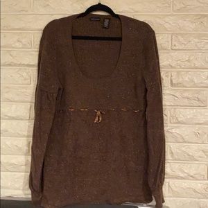 Sparkly soft brown Moda international sweater, XL